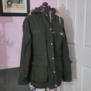 Penfield Green Waxed Cotton Anorak Jacket Large